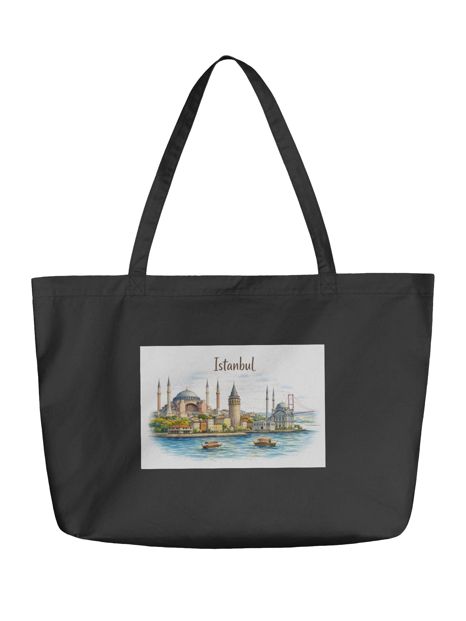 Istanbul Crossroads of Time Watercolour Tote product image (1)