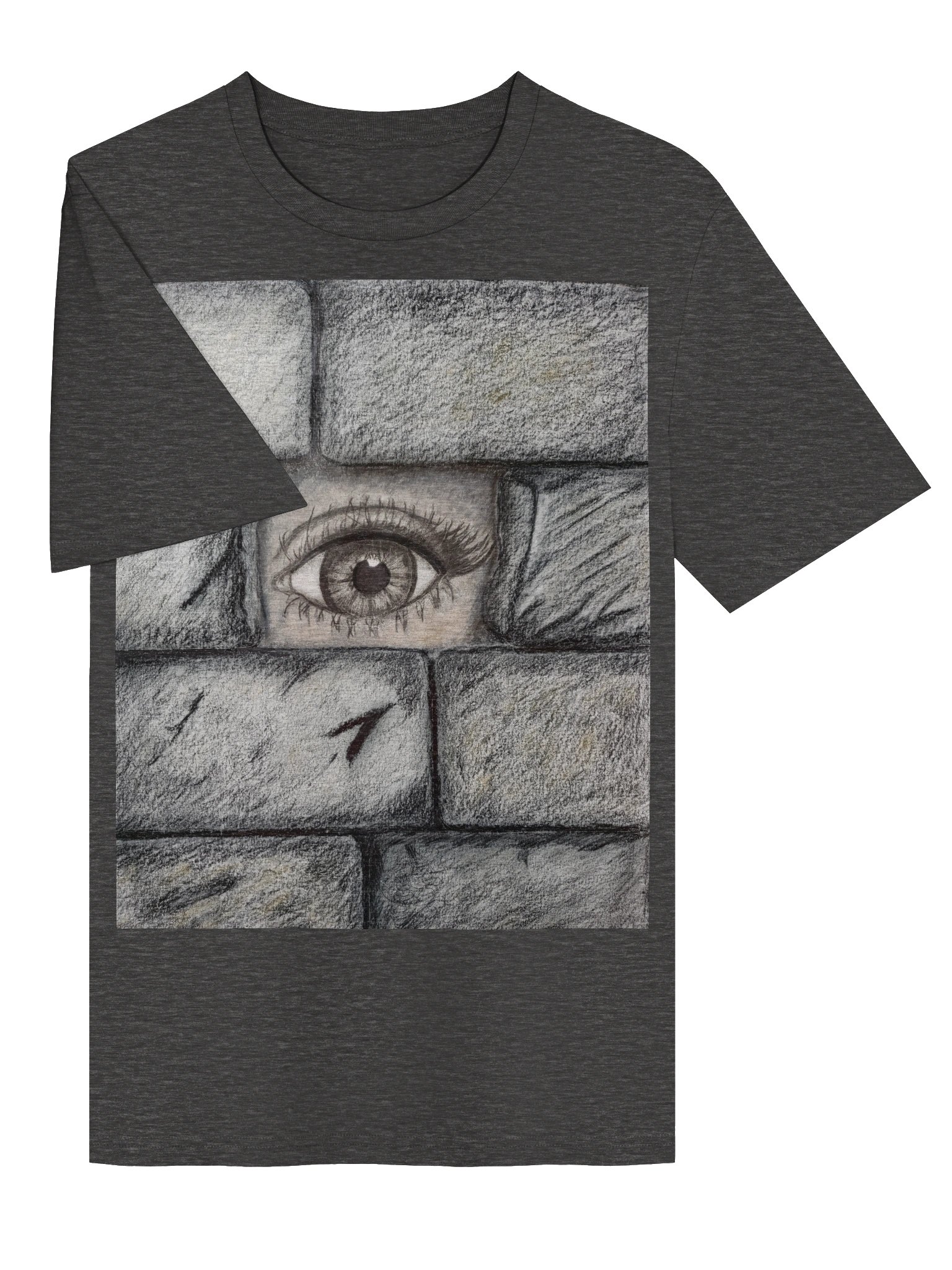 "Eye behind wall" T-Shirt. Unisex Stanley/Stella Organic Ribbed Neck T-Shirt product image (2)