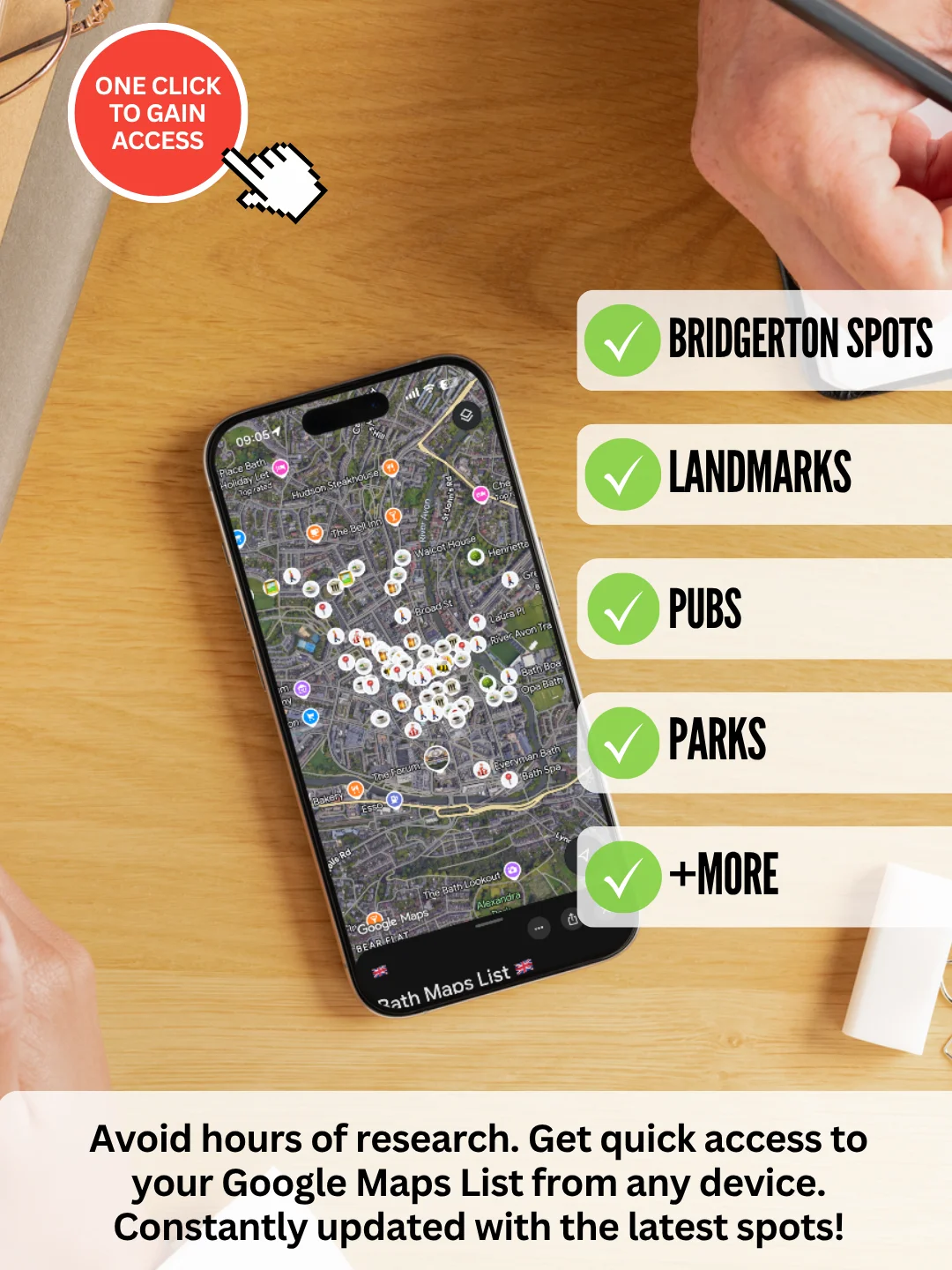 Bath Cheat Sheet + Free Google Maps List (70+ LOCATIONS) product image (4)