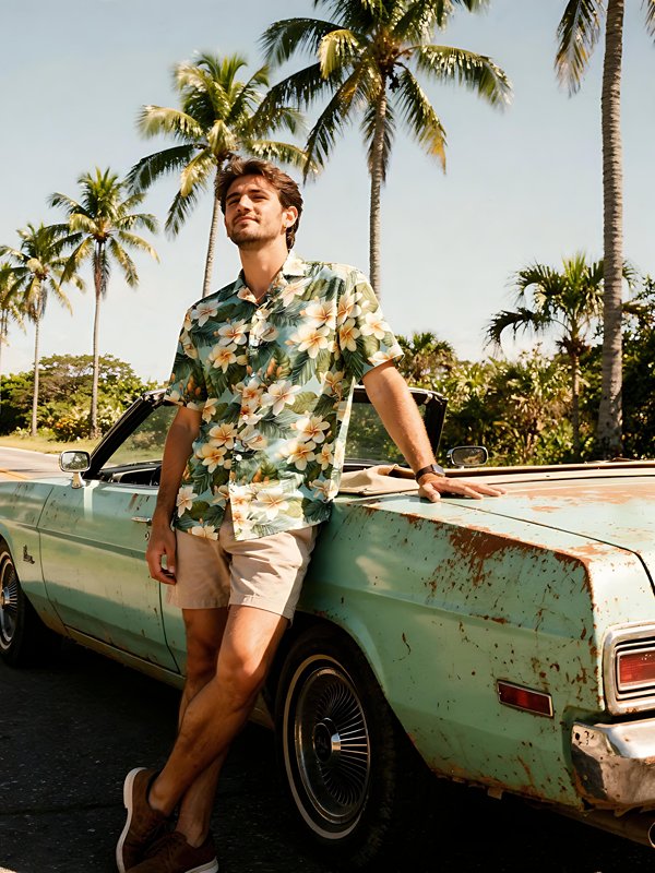 Plumeria Floral Hawaiian Shirt product image (8)