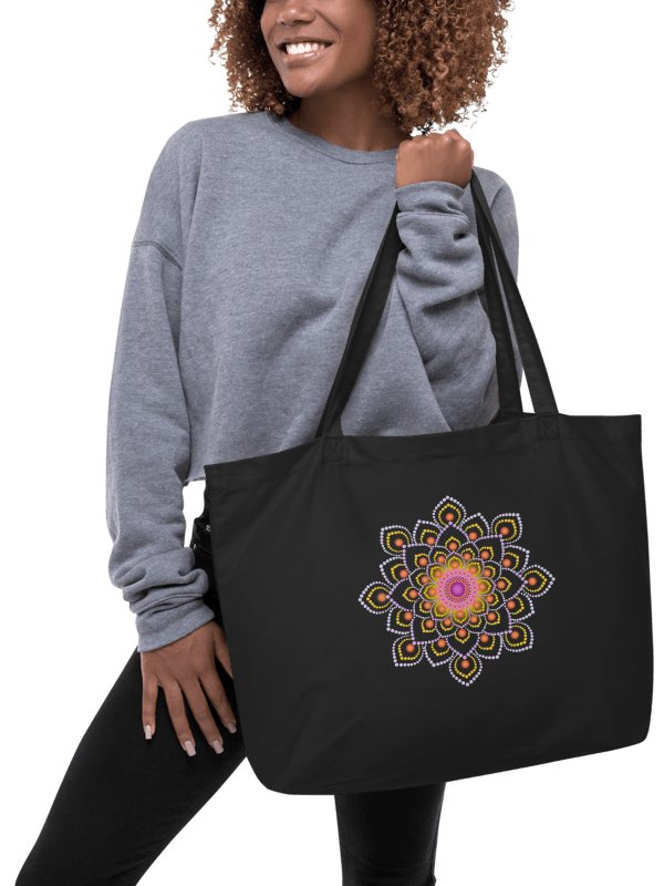 Simple Colorful Dot Mandala Organic Cotton Tote Bag product image (1)