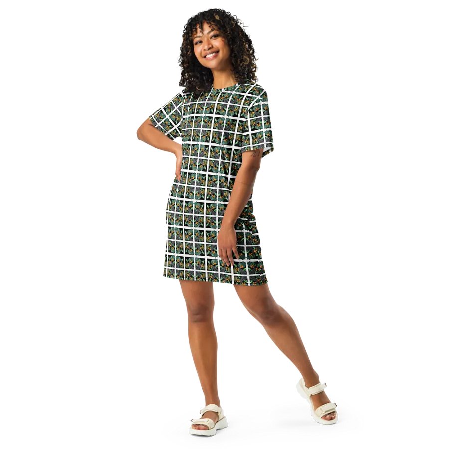 Plants and Tropical Seamless T-Shirt Dress | Woman's Hawaiian Style Casual Dress product image (10)