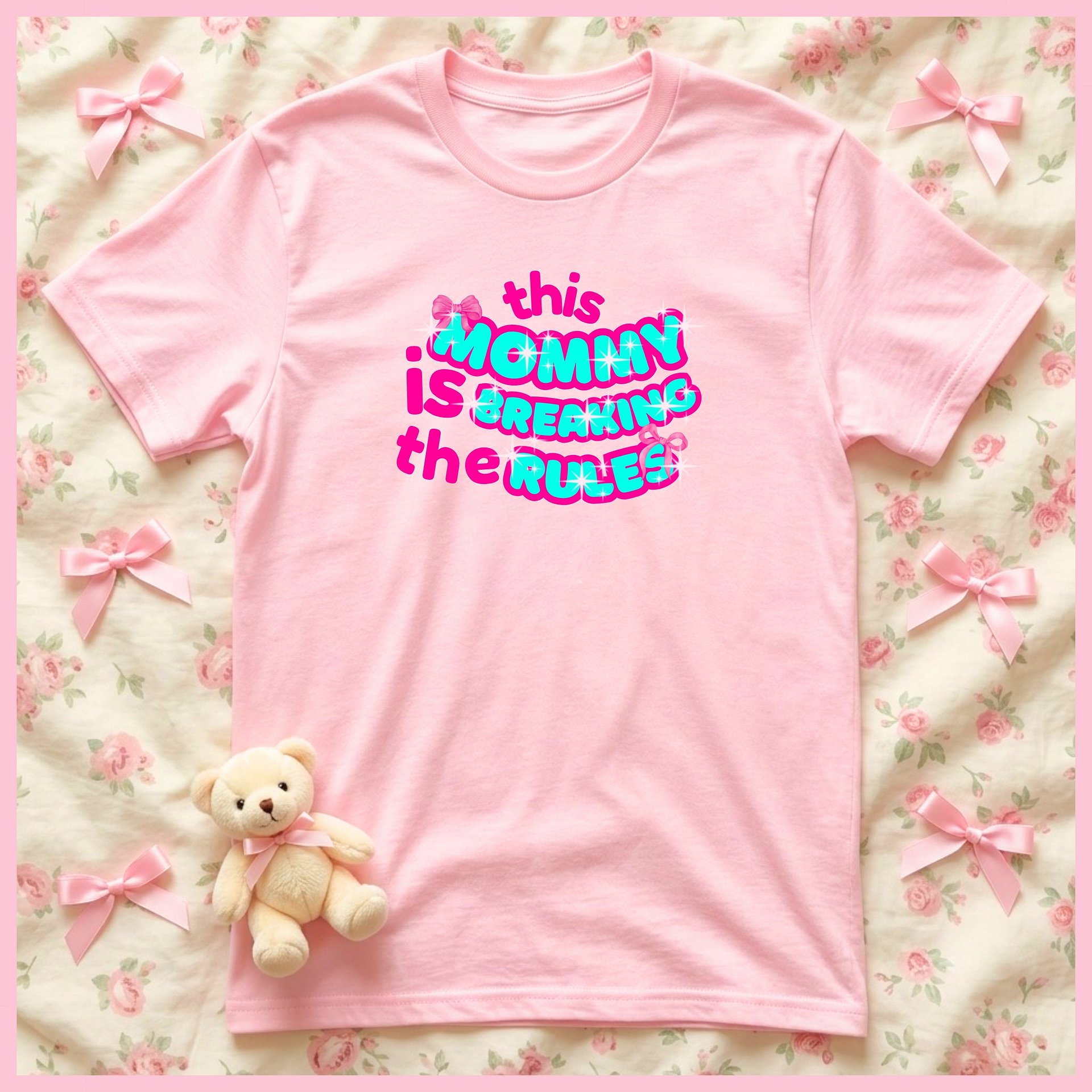 This Mommy is Breaking the Rules🩷 Super soft🪽 Mommy Tee product image (1)