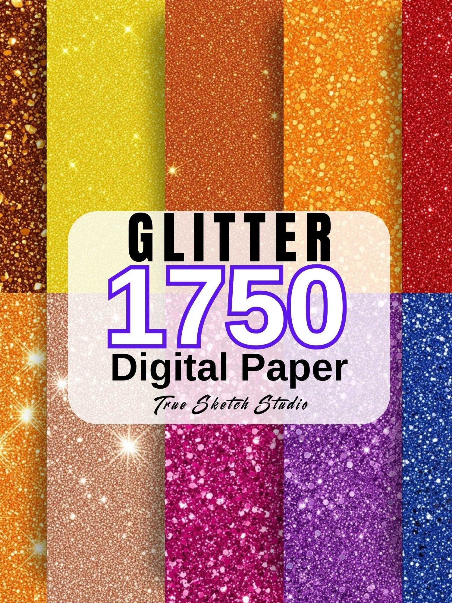 1750 Glitter Digital Paper Bundle, Sparkle Texture PNG product image (8)