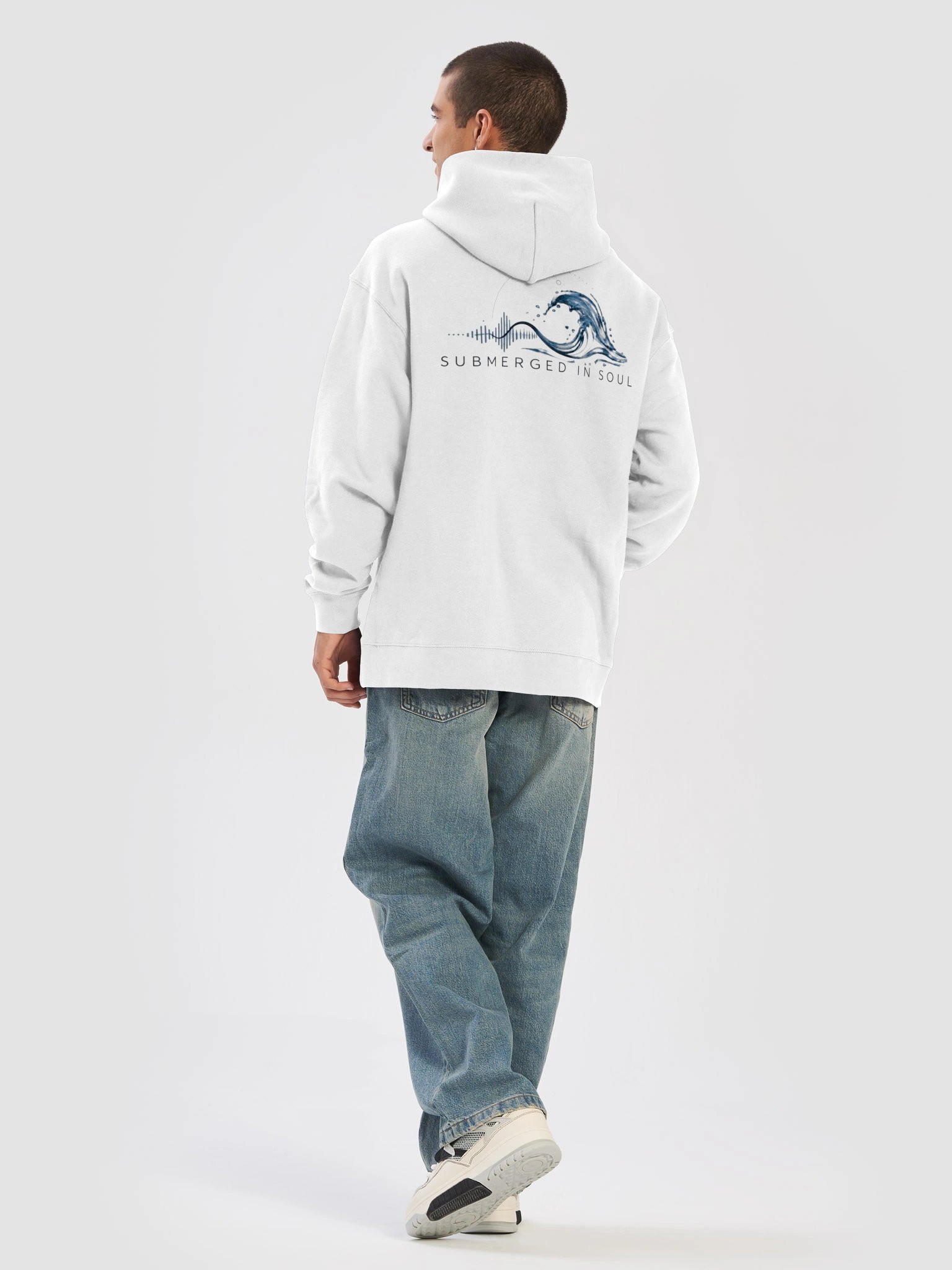 "Submerged in Soul" Relaxed Hoodie - White product image (6)