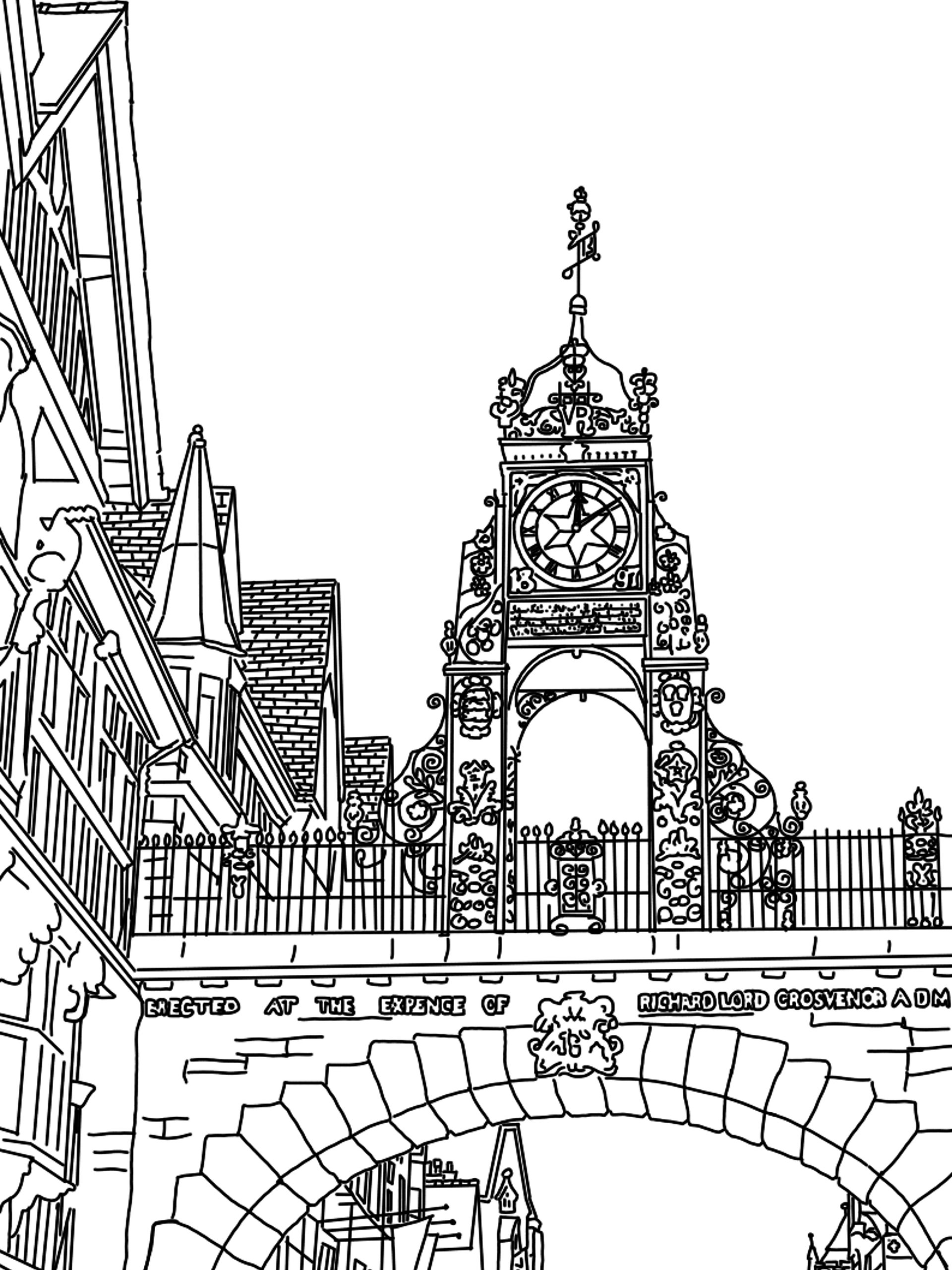 Colouring Sheets of Chester Buildings product image (5)