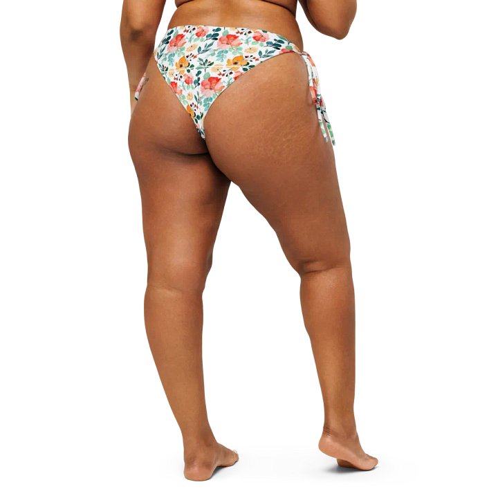 Watercolour Floral Pattern String Bikini Bottom - v8 product image (2)