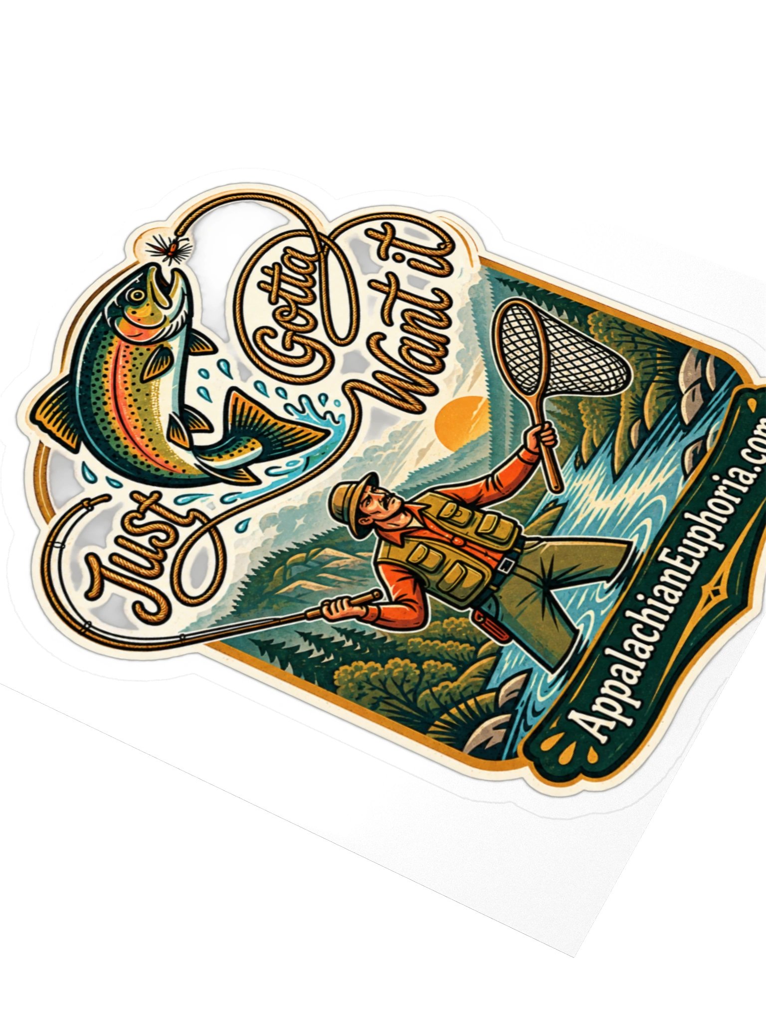 Trout fishing sticker product image (3)