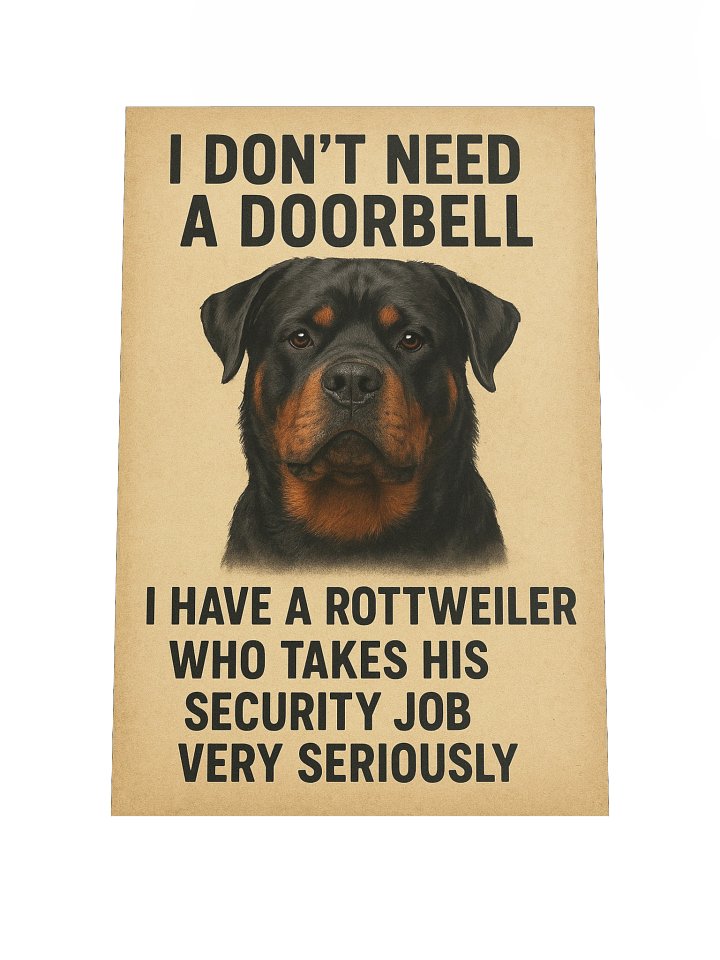 Serious Rottweiler Security Poster product image (3)