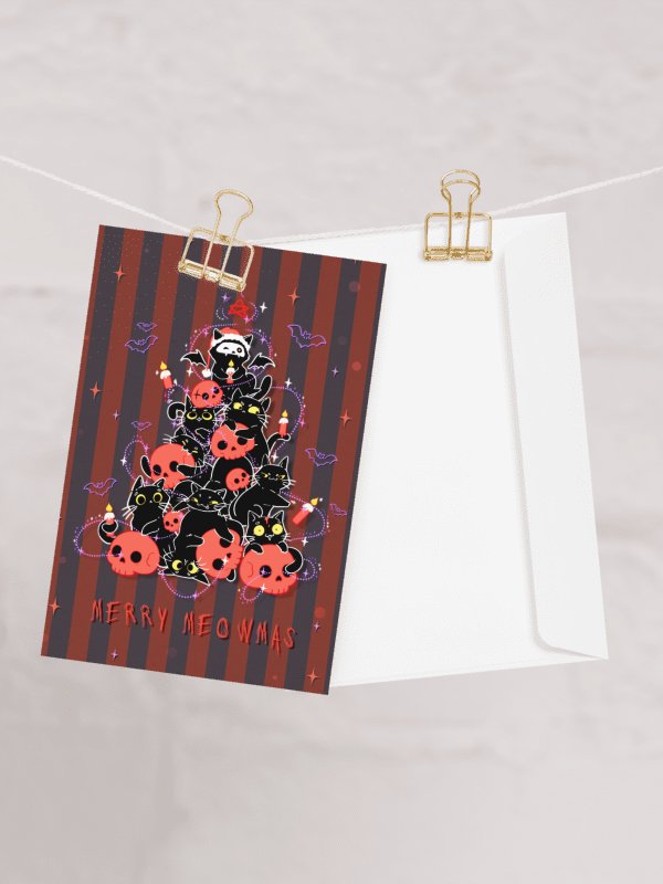 Gothic Christams cat tree - holiday Card product image (1)