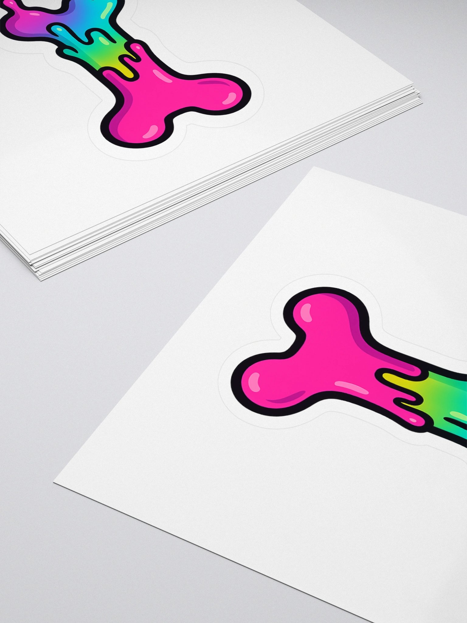 Melting Rainbow Bone Cut Stickers product image (4)