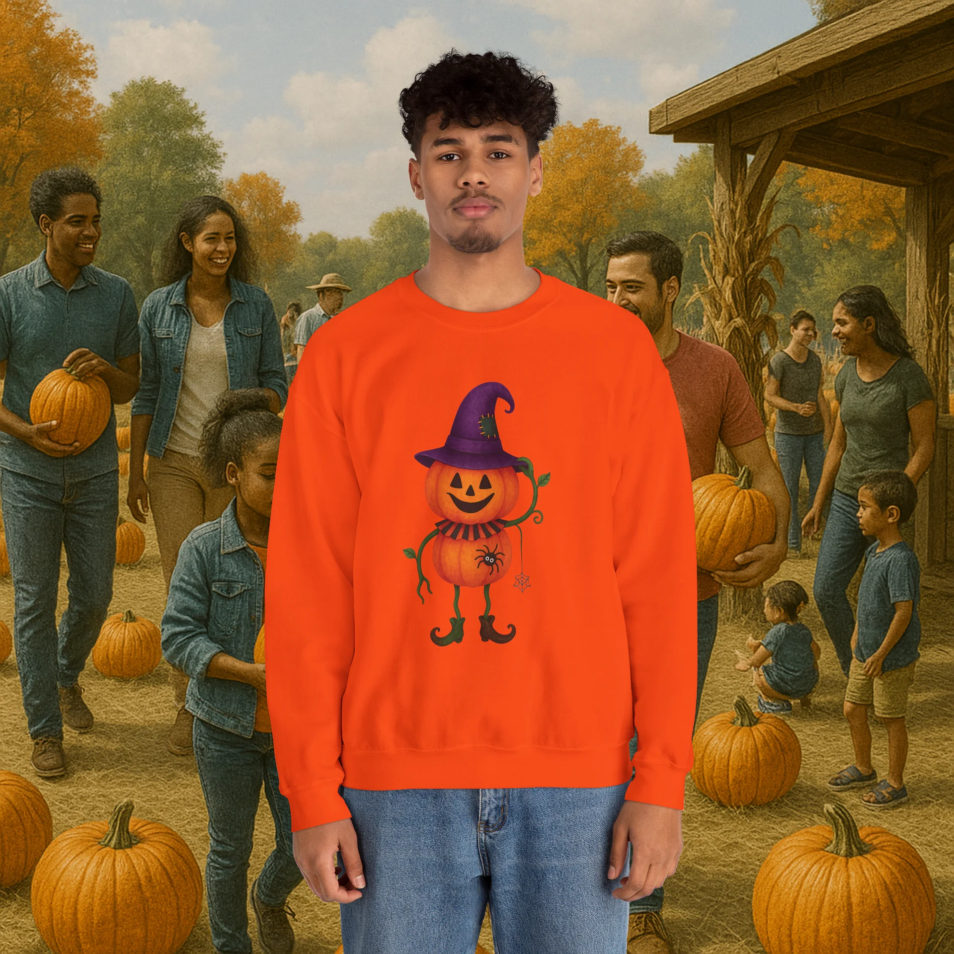 Mr. Pumpkin PNG | Cute Halloween Pumpkin Clipart | Fall Sublimation Design | Pumpkin Patch Digital Download product image (3)