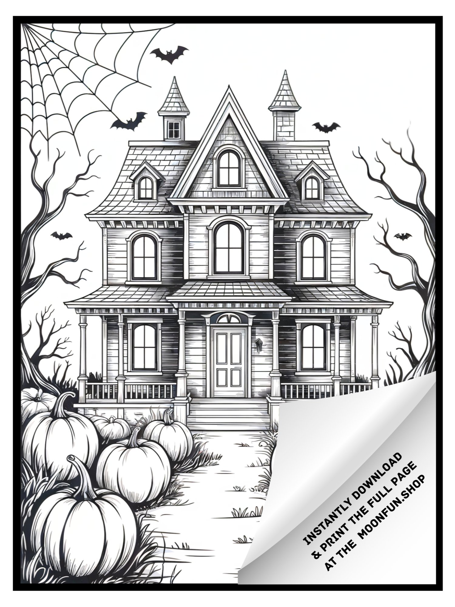 🧙 70 Witches & Haunted Places Halloween Coloring Pages for Teens & Adults product image (11)