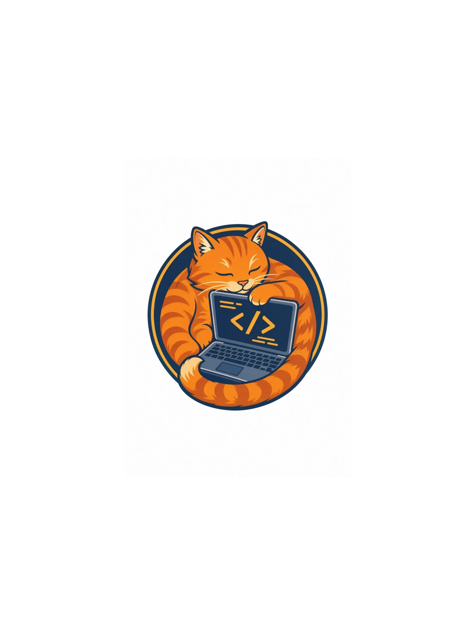 Orange Programmer Cat