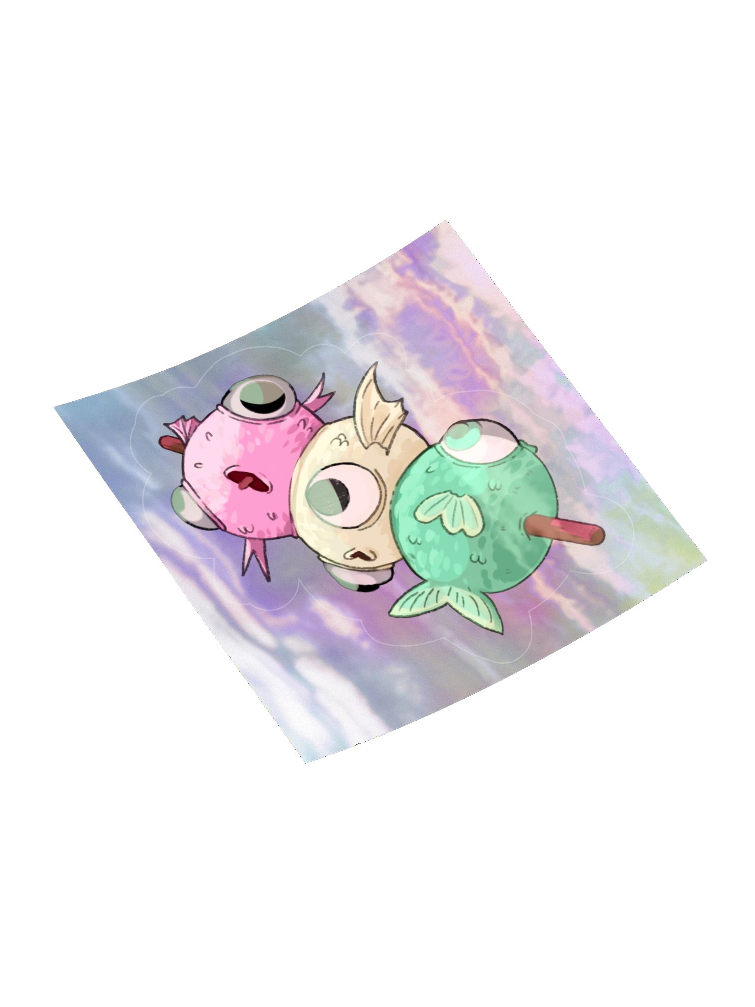 Lumpsucker Dango Holographic Sticker product image (4)