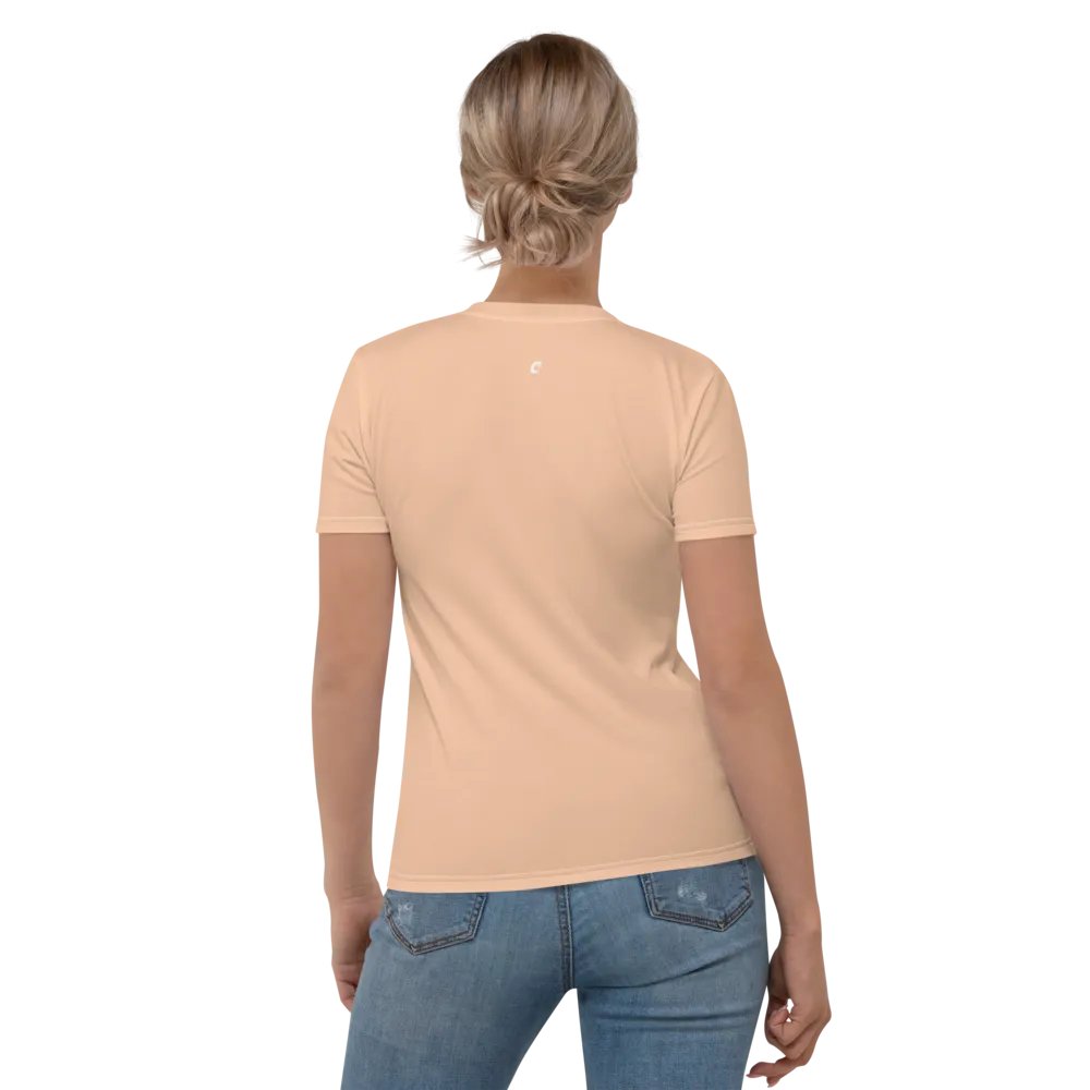 Women's Crew Neck Peach T-Shirt product image (8)