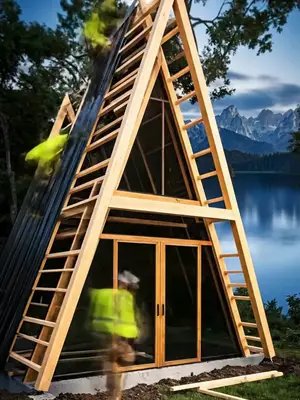 This A Frame house went viral worldwide ! our detailed drawings made it very easy to build by anybody even with no skills! Many clients from USA even Called it the DIY Hype cabin of the year. Can you build it yourself? Full detailed drawings available in link : https://vironhomes-shop.fourthwall.com/products/af080