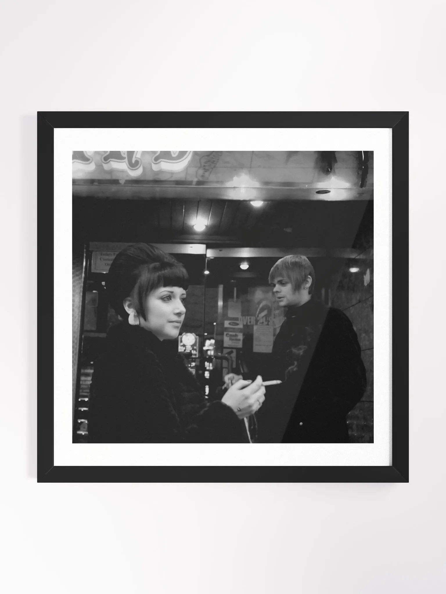 Framed Square Print Mod Couple - ON SALE product image (1)