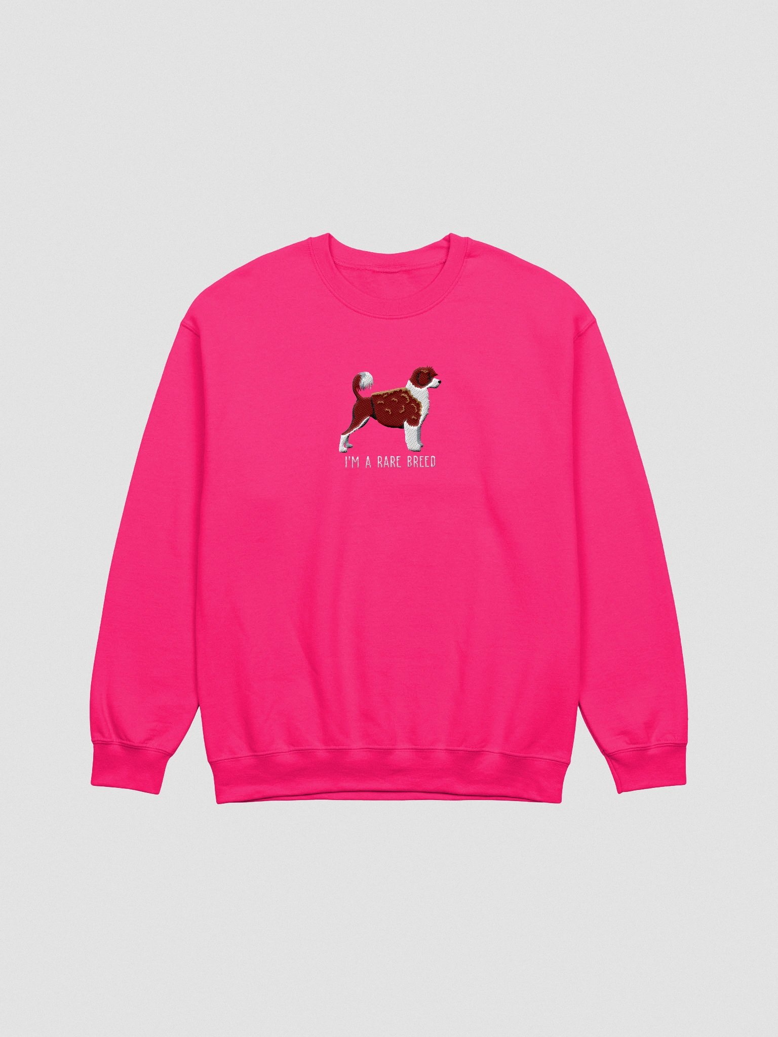I'm a Rare Breed Sweatshirt (Embroidered) of a Portuguese Water Dog(Chocolate & White) product image (4)