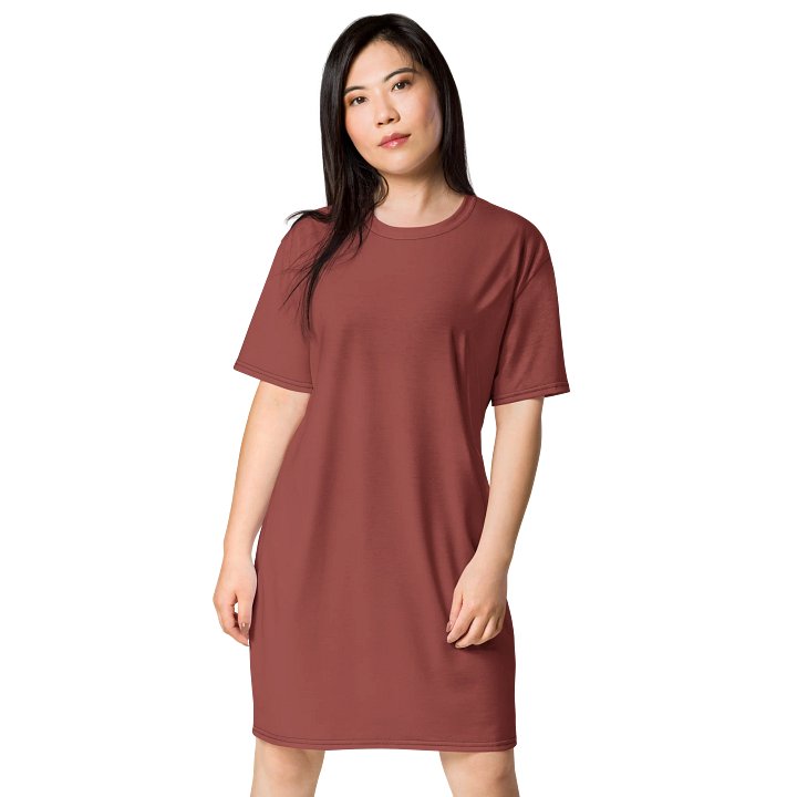 Roof Terracotta Oversized T-Shirt Dress | Stretchy Fabric | Casual or Formal Style | Sizes 2XS-6XL | Exclusive Design product image (1)