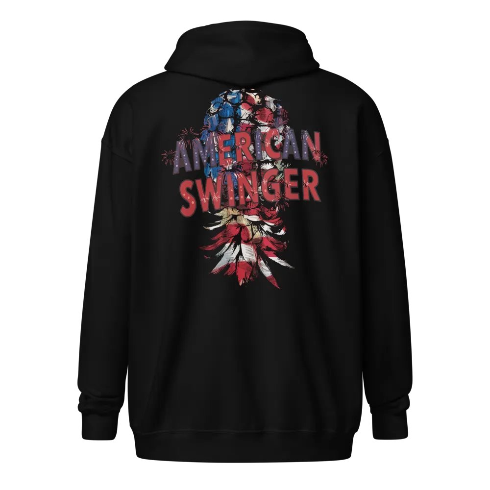 American Swinger Back Print Zippy Hoodie product image (8)