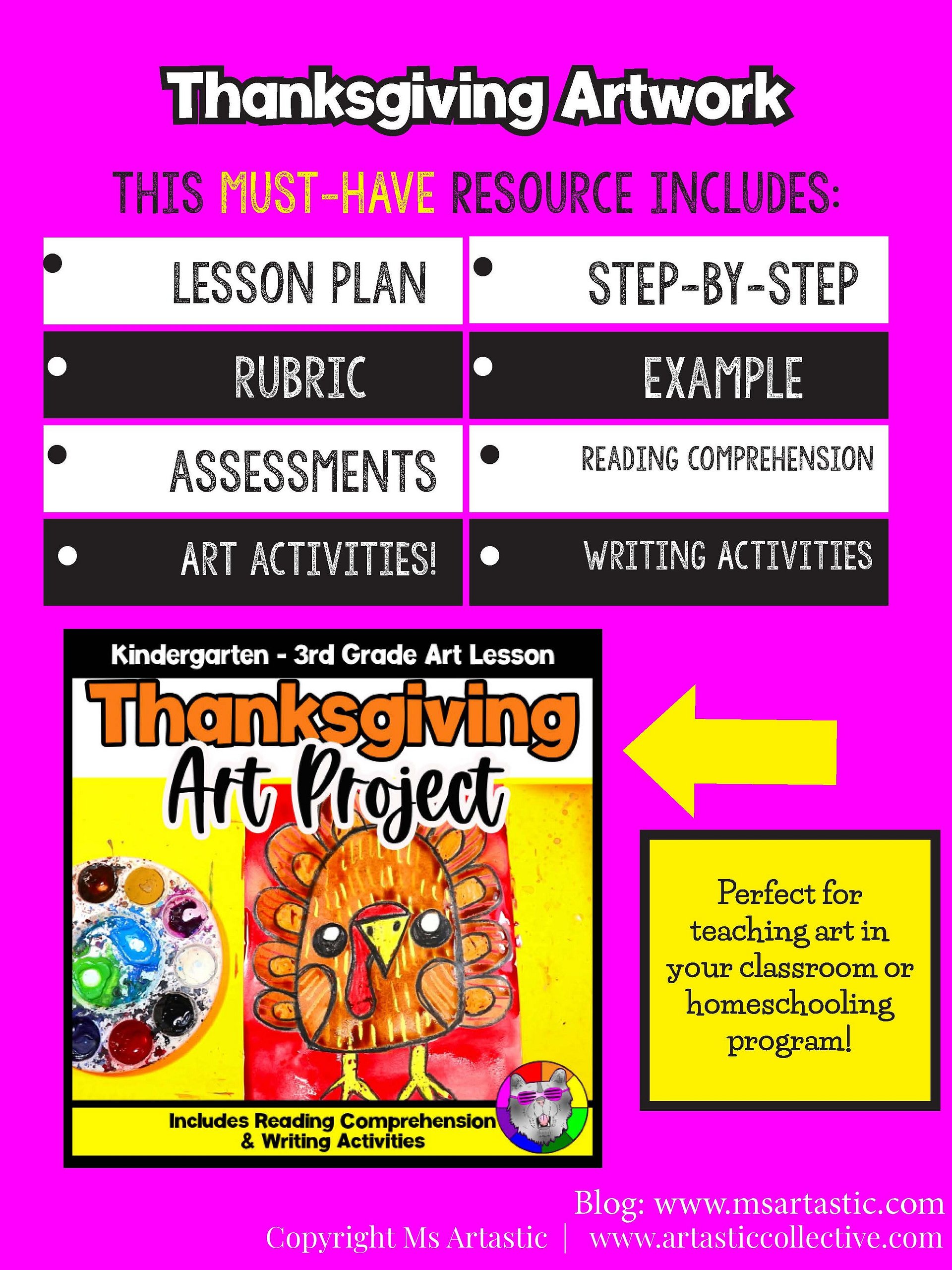 Thanksgiving Art Lesson Turkey Art Project Thanksgiving Art Activity K to 3 product image (5)