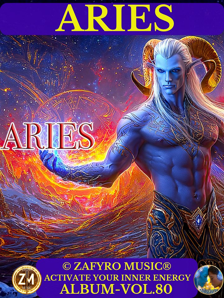 ÁLBUM - VOL. 80 (MUSIC) - ARIES | HEALING MUSIC TO MEDITATE AND ACTIVATE YOUR INNER ENERGY, STRENGTH, AND BALANCE (© ZAFYRO PLEIADIAN MANTRAS®) product image (1)