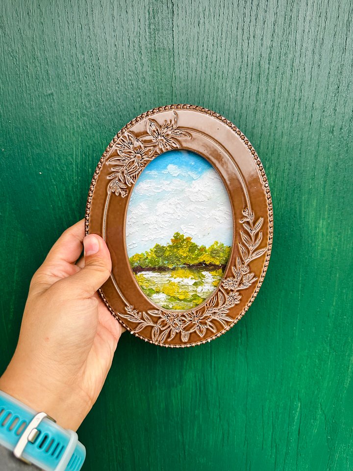 Field and Sky Oil Pastel Print product image (2)