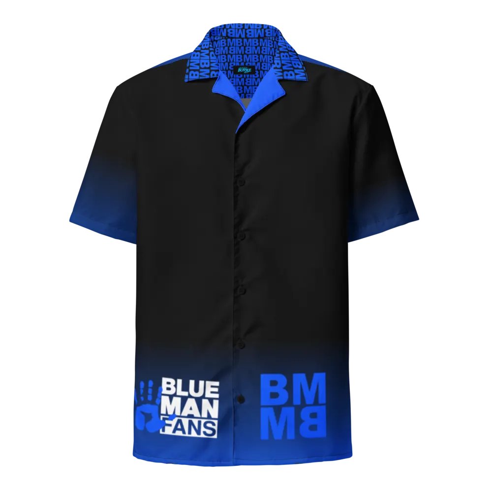 Blue Man Fans Hand Print & BMMB Hawaiian Button Up product image (1)