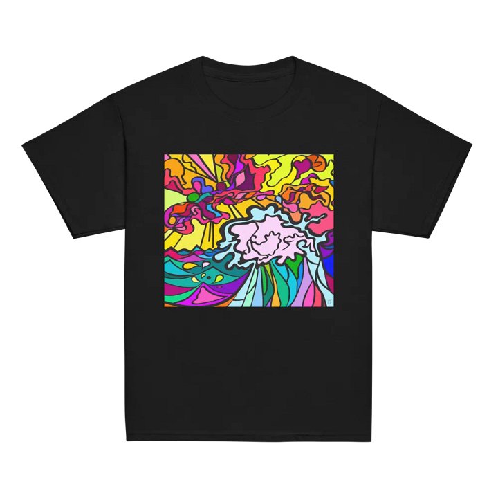 Vibrant Swirls Youth Tee - Wave at Sunset product image (6)