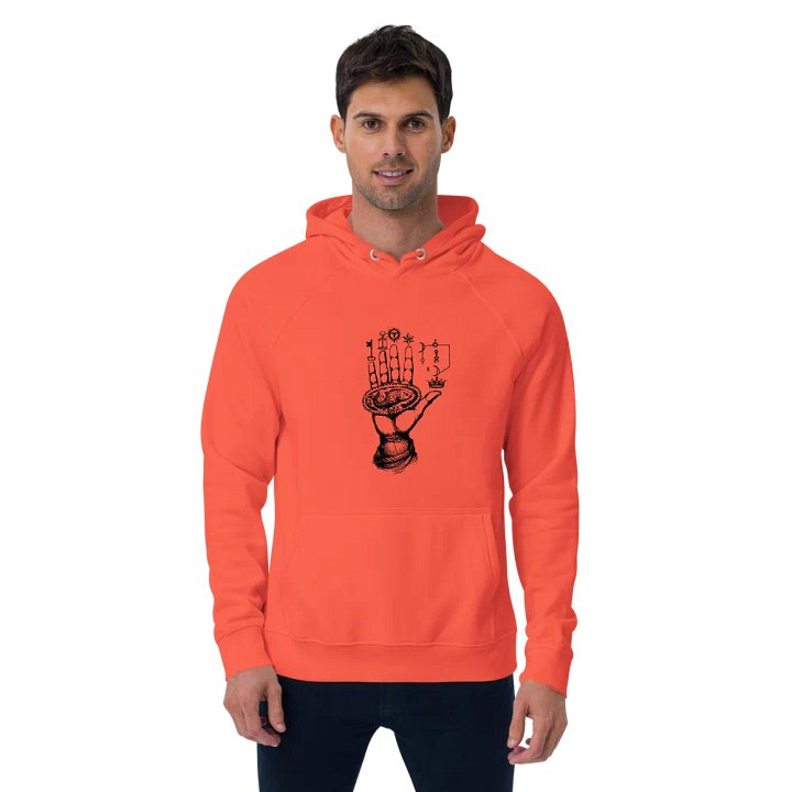 [Hand of Mysteries 3 - Black] - Unisex Eco Raglan Hoodie product image (2)