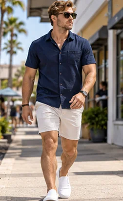 Mens His House Canvas Slip Ons - White by His House