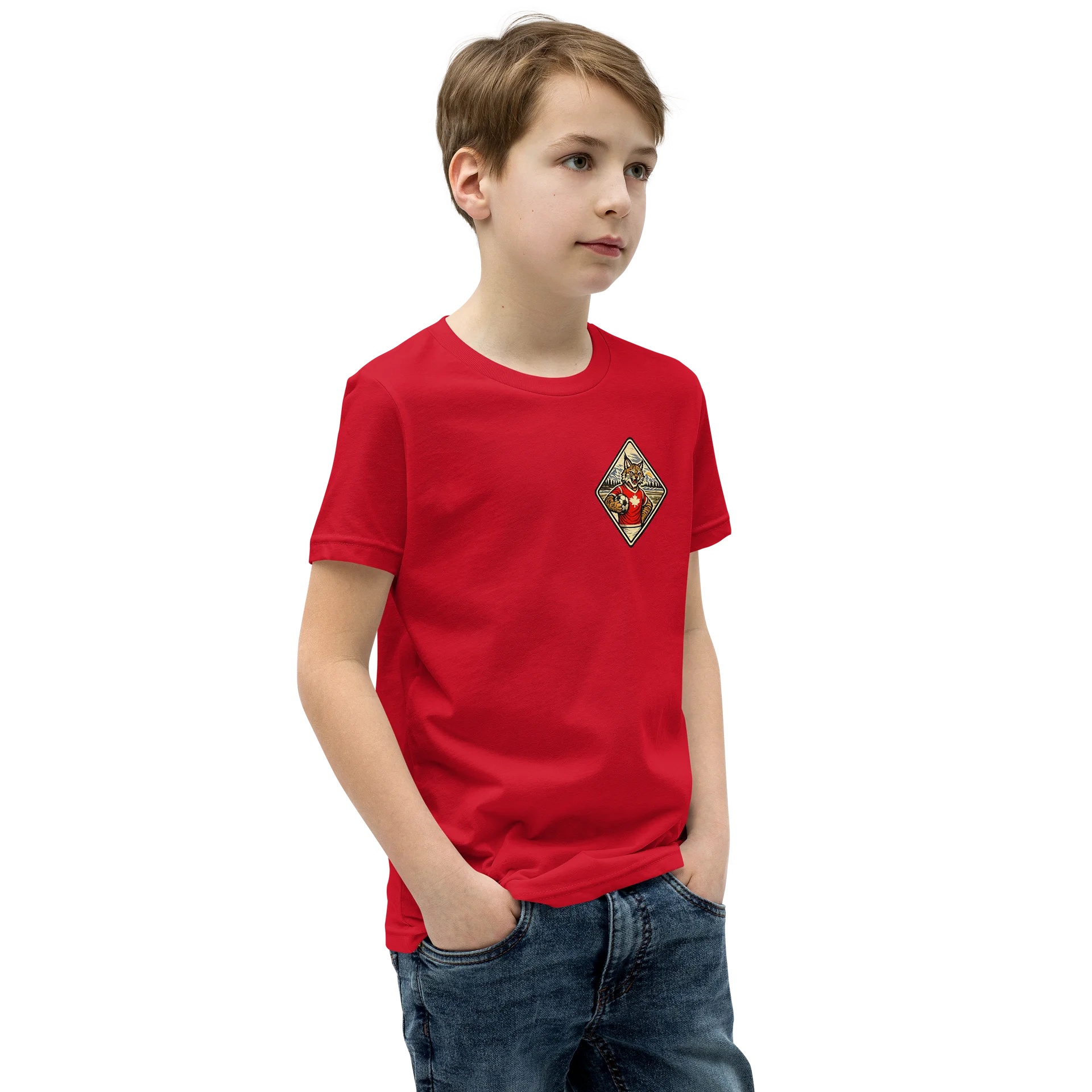 Lynx Soccer Player T-Shirt for Kids | The Wild Games product image (29)