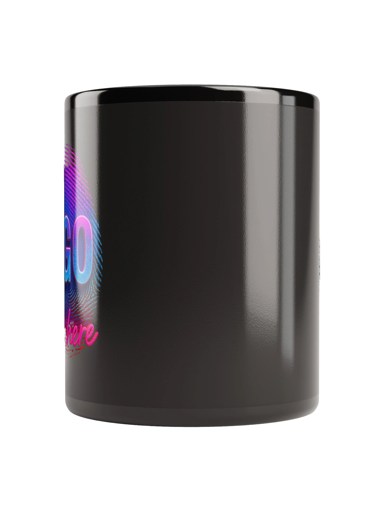 Fingerprint Black Glossy Mug product image (6)