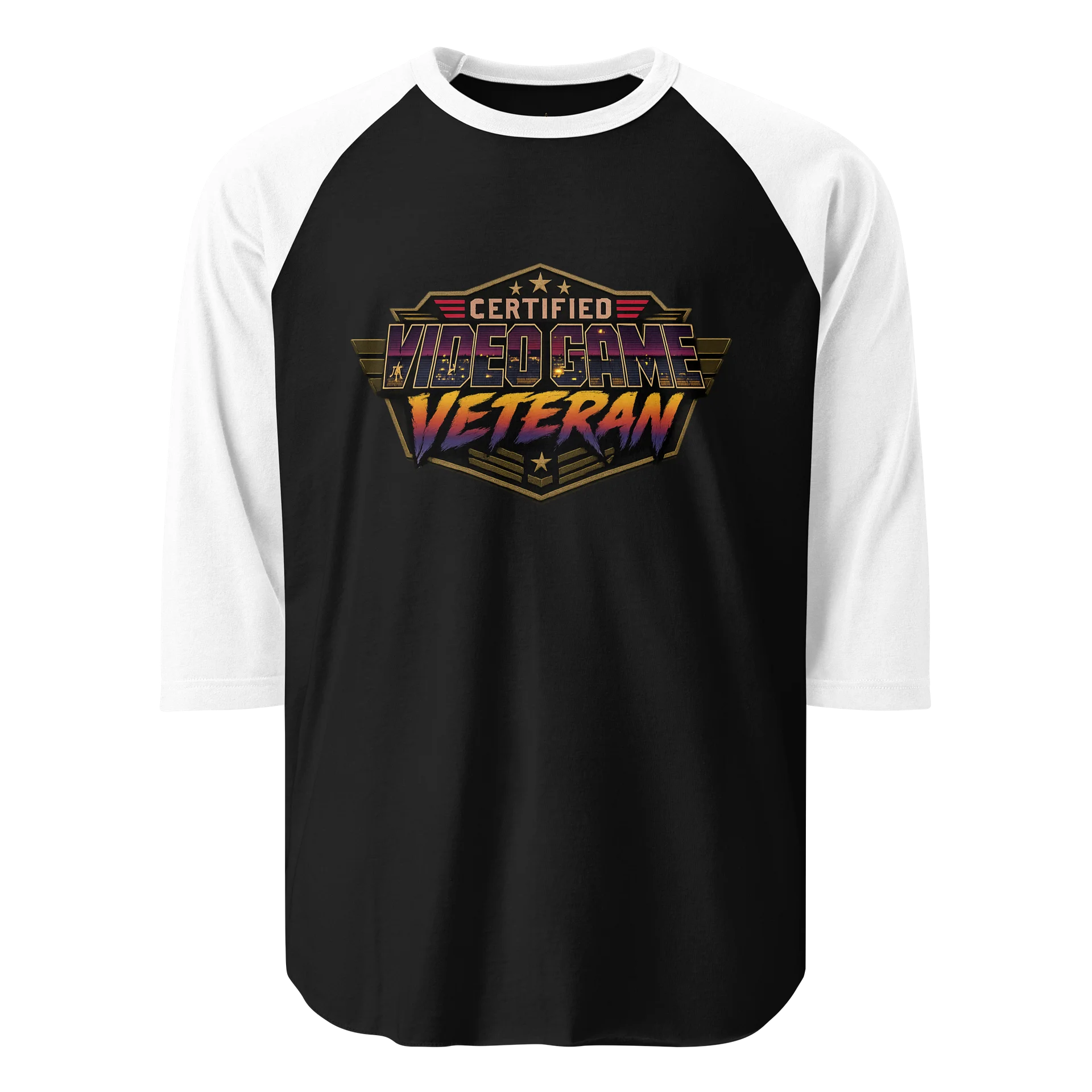 Certified Video Game Veteran Raglan T-Shirt product image (2)