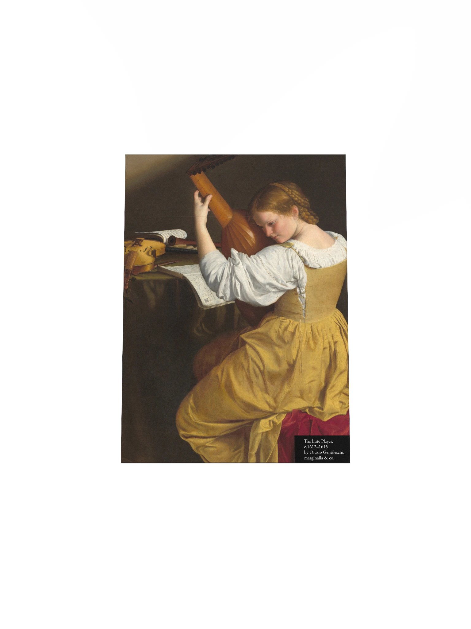 The Lute Player c. 1612 - 20 by Orazio Gentileschi product image (4)