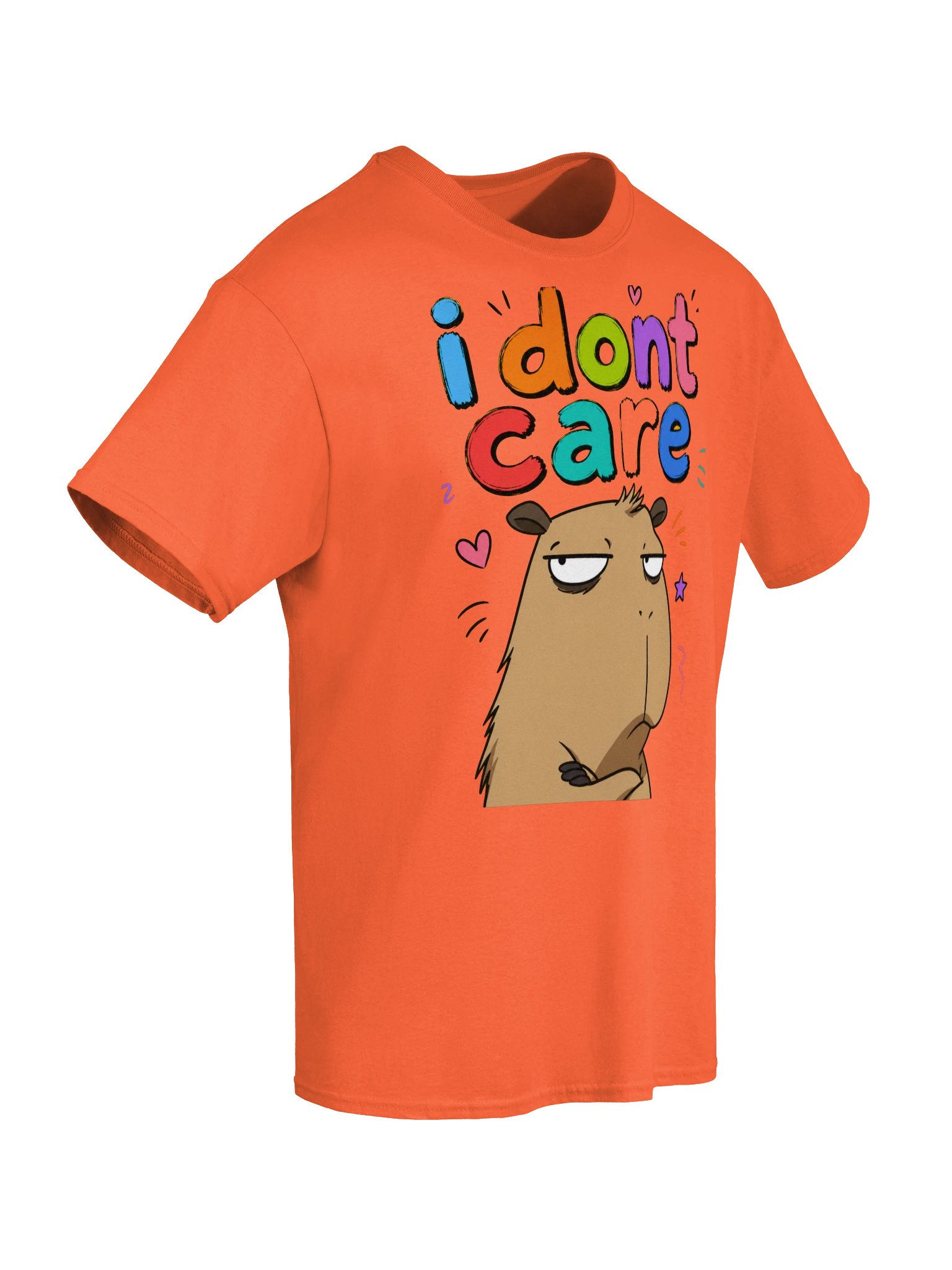 I Don't Care Capybara T-Shirt – Colorful Funny Meme Tee product image (31)