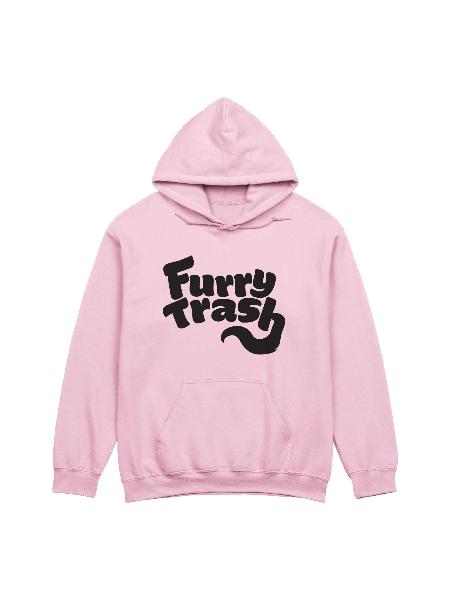 Furry Trash Hoodie – Bubble Logo (Black Print) product image (1)