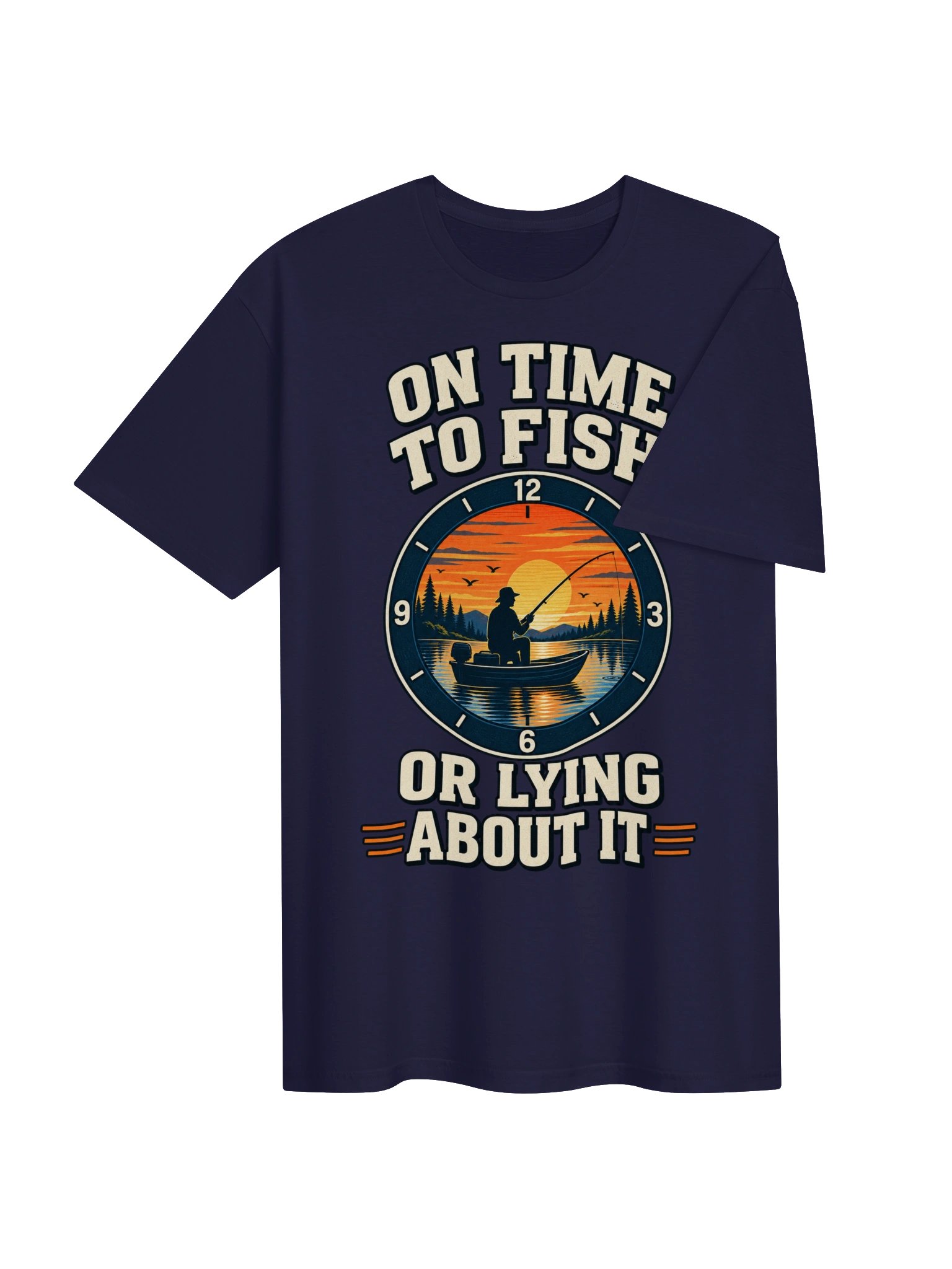 On Time to Fish or Lying About It T-shirt product image (24)