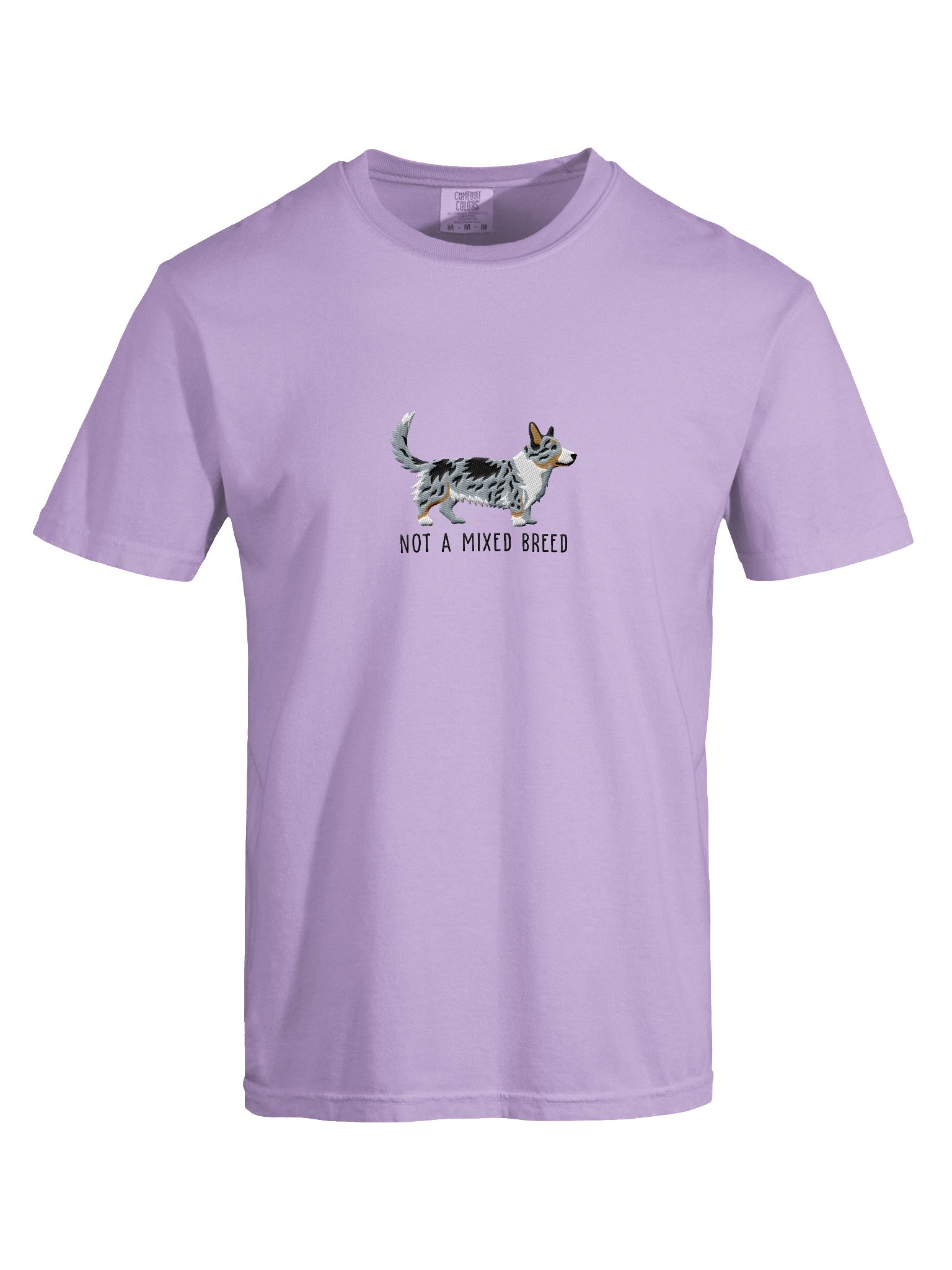 Not a Mixed Breed T-Shirt(Embroidered) of a Cardigan Welsh Corgi(Blue Merle Tricolor) product image (10)