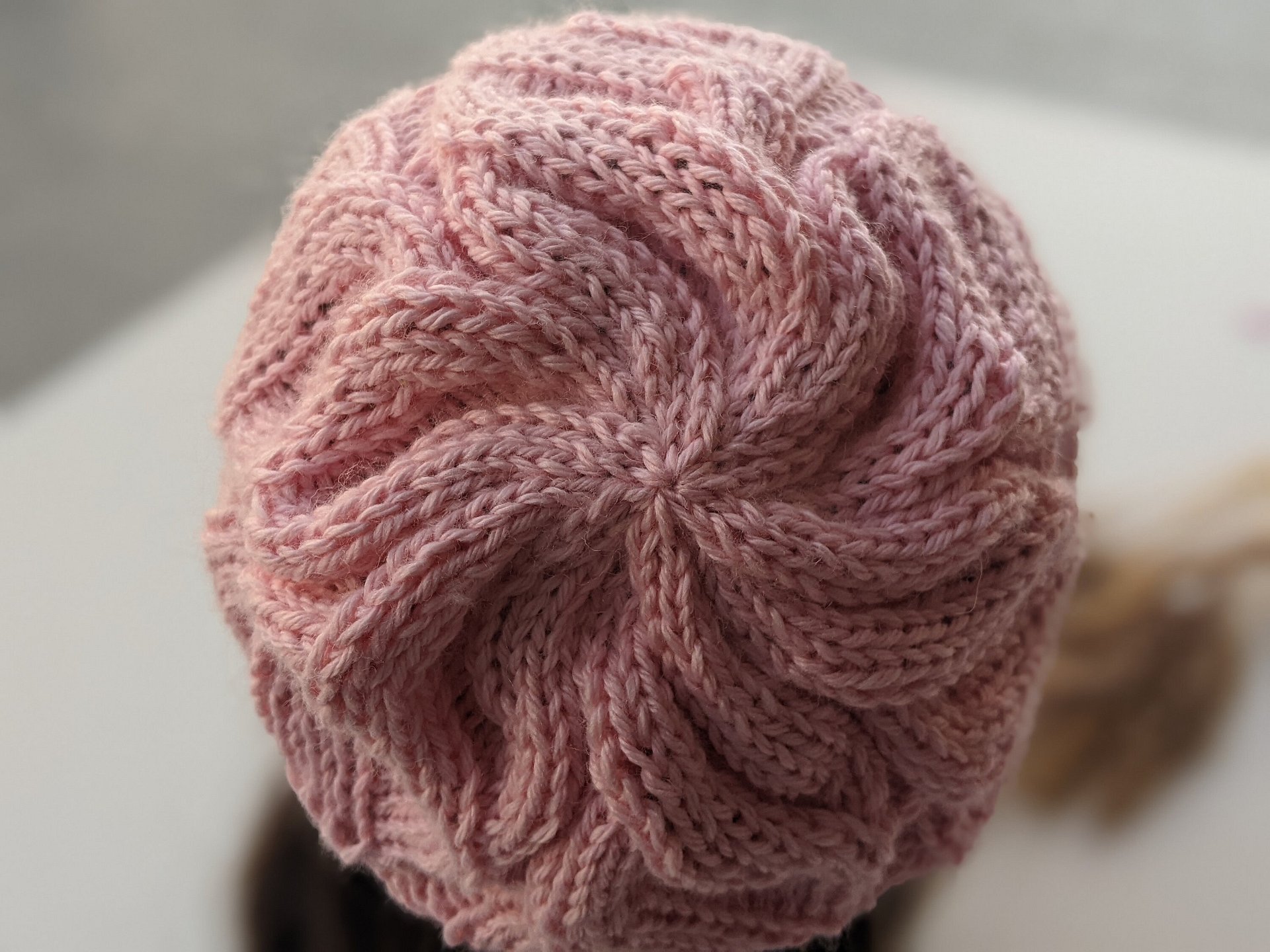 Azure Faux Cables Knit Hat Pattern product image (6)