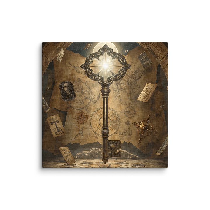 The Gatekeeper’s Key – Eternal Archive | Square Canvas product image (2)