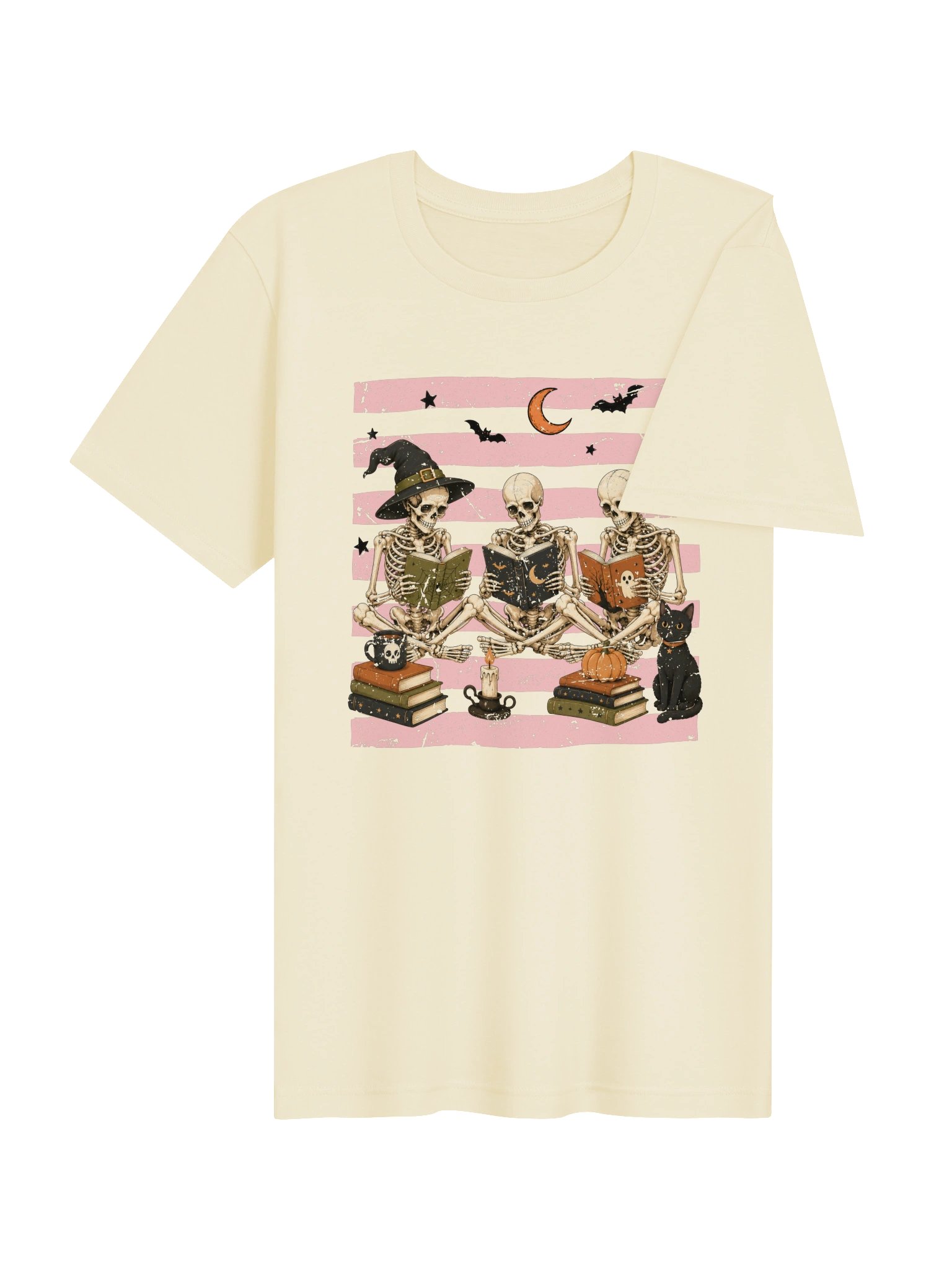 Spooky Skeleton Book Club T-Shirt | Halloween Reading Tee product image (5)