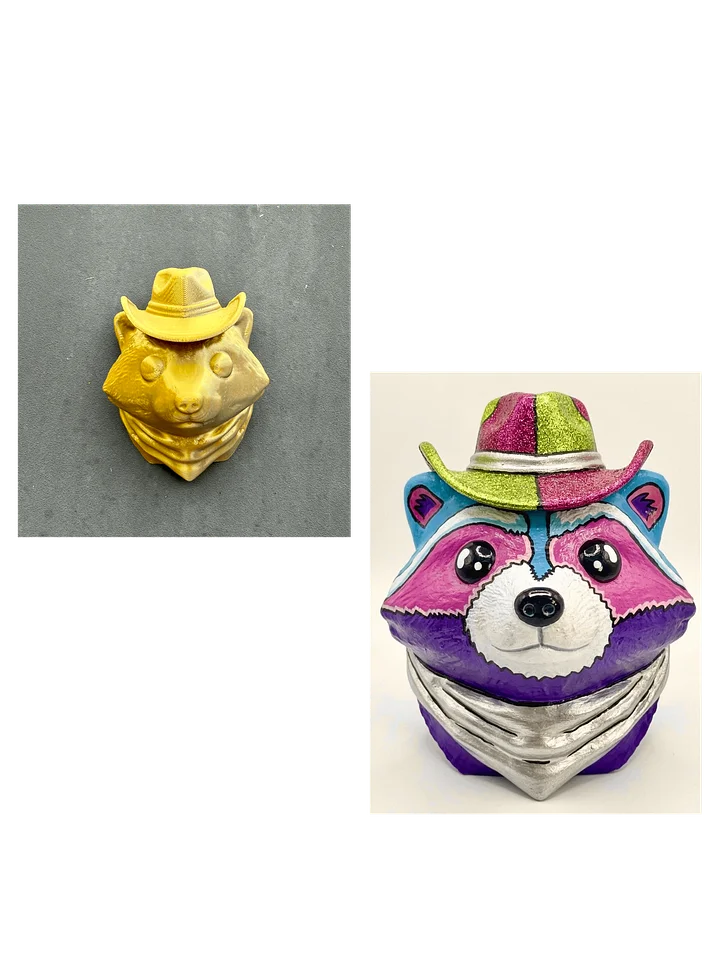 Raccoon Party Bundle: Wall Mount + Magnet (Gold & Silver) product image (1)
