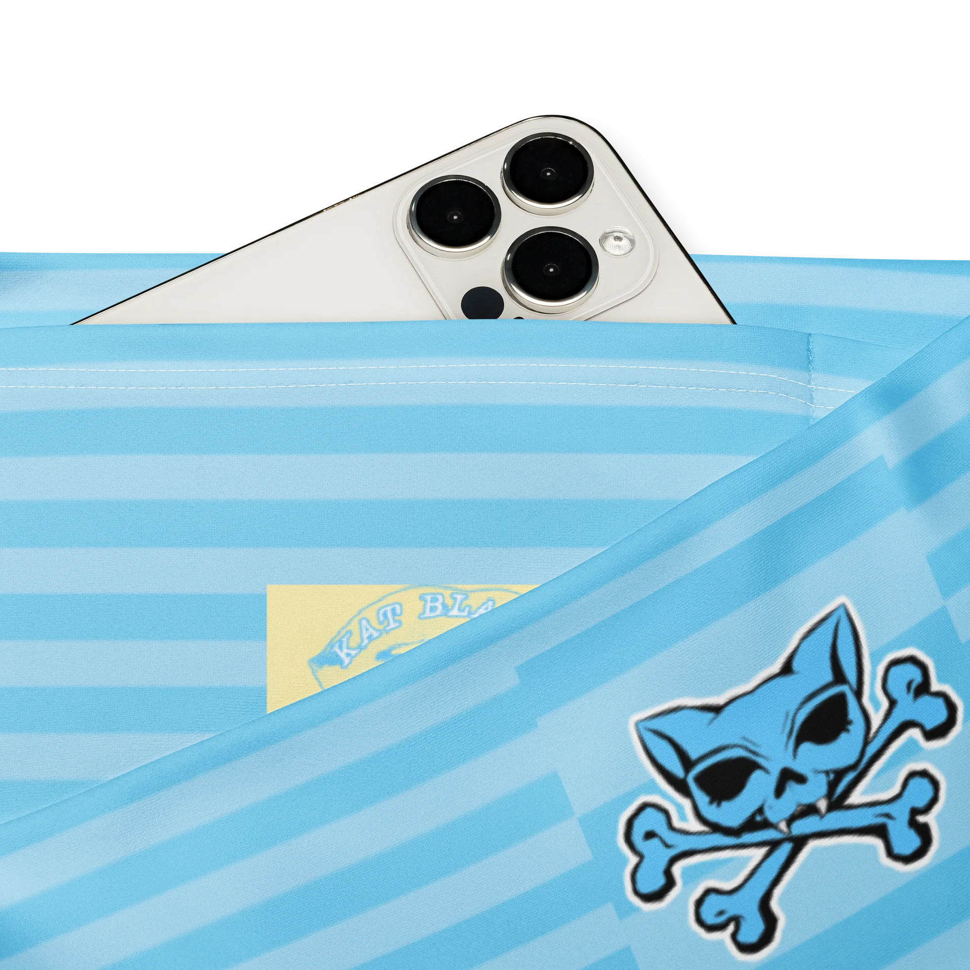 Light Blue Stripped Kat Skull Flares product image (3)