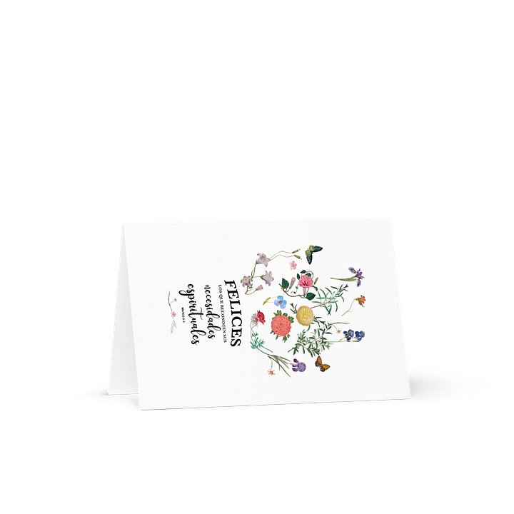 Tarjeta "Felices Los Que Reconocen Sus Necesidades Espirituales" | Mateo 5:3 product image (2)
