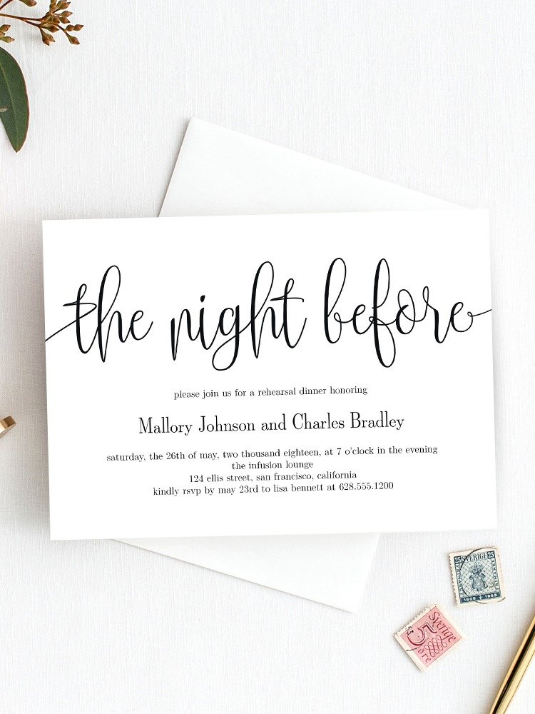 The Night Before Rehearsal Dinner Invitation Canva Template LCC product image (1)