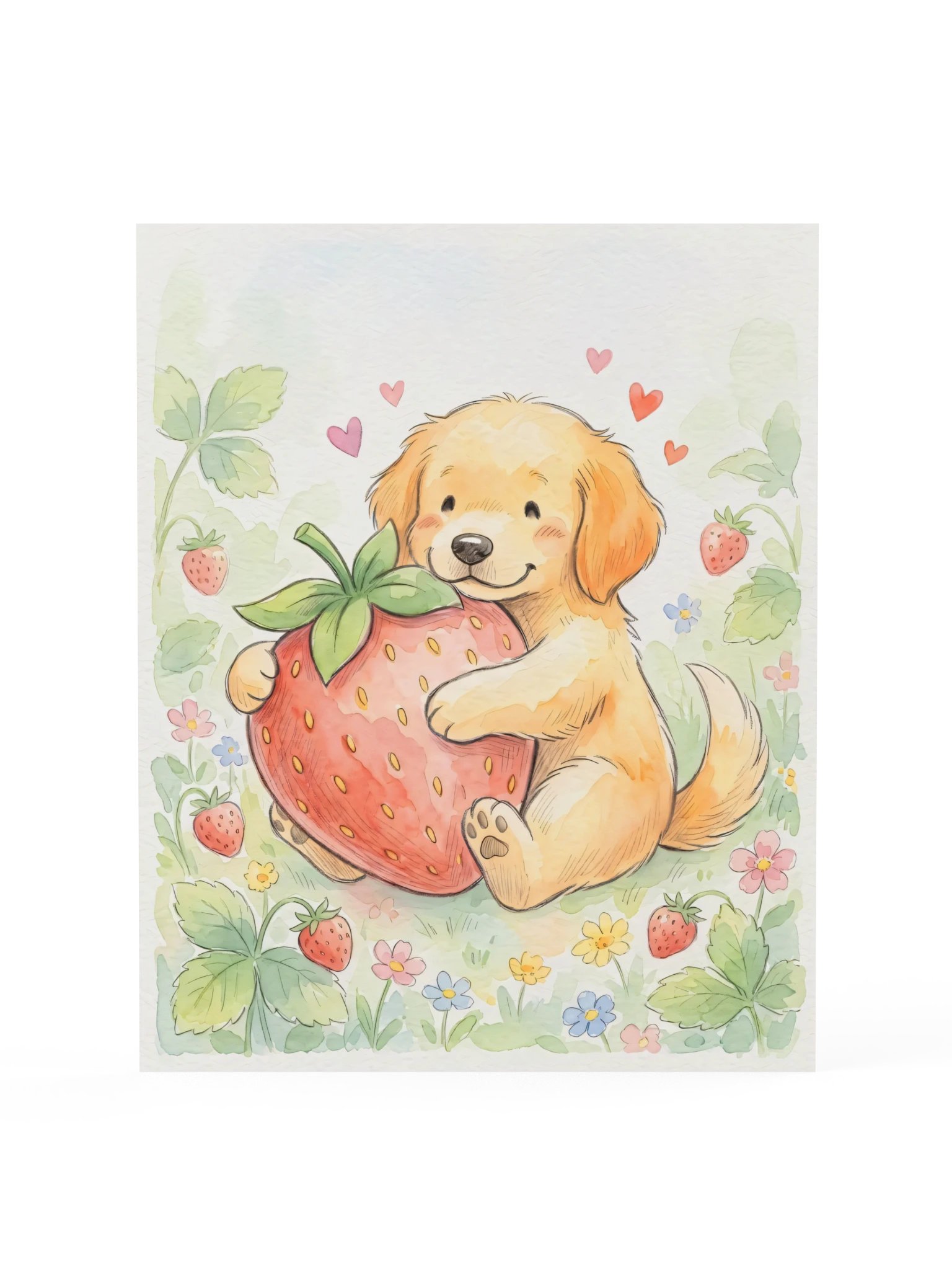 Strawberry Hug Golden Poster product image (15)