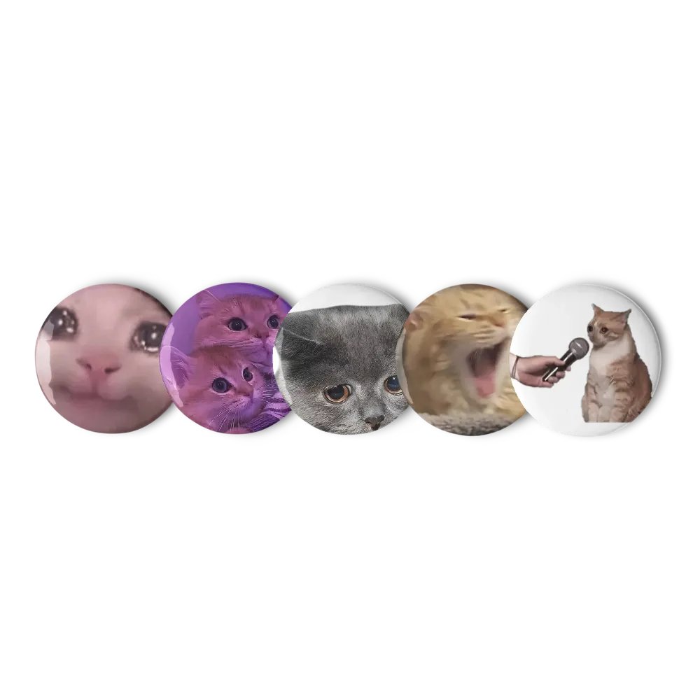 Set of Pin Buttons: Meme Cats 4 product image (5)