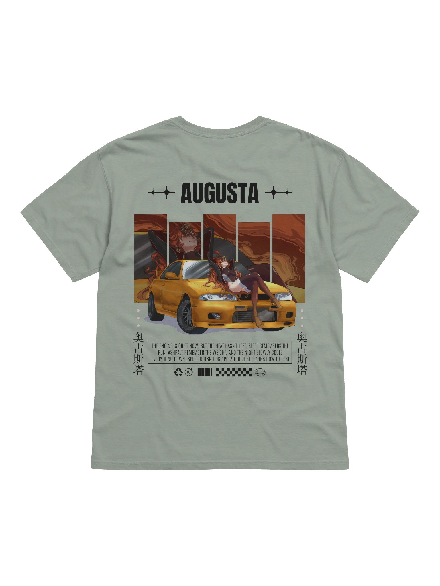 Augusta JDM T-Shirt (Light Colors) | WuWa Anime Streetwear product image (2)